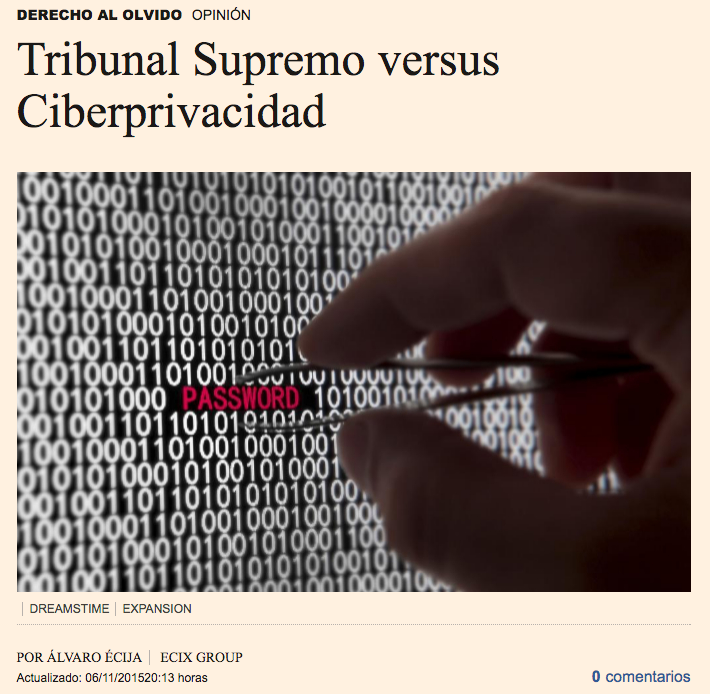 Tribunal Supremo versus Ciberprivacidad